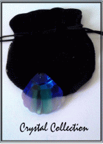 Медальон цвят Montana Blue AB effect Shell с държач размер 3 см
